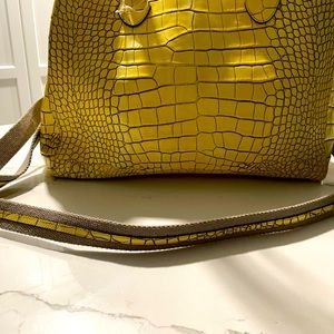 Claudia yellow alligator purse. No longer available in the Claudia Collection